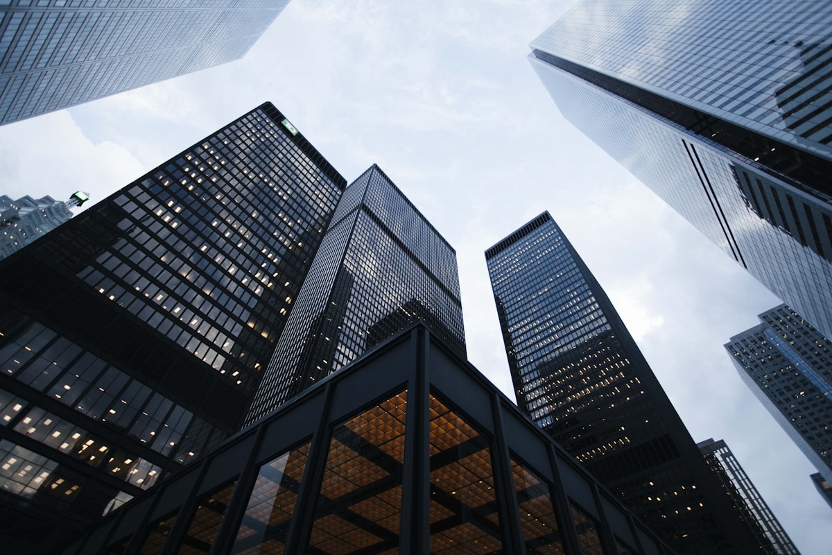 City skyline suggesting corporate transactions and structuring.